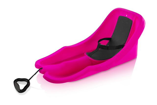 Plastikowy sanki Baby Rider w kolorze różowym