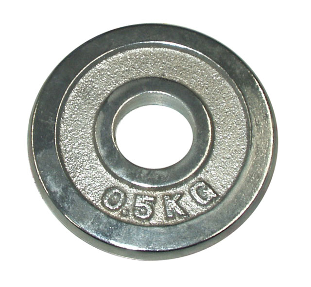 Chromowana tarcza (obciążnik) do sztang  0,5 kg – 30 mm