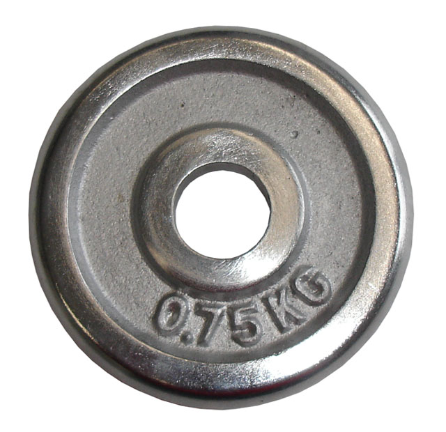 Chromowana tarcza (obciążnik) do sztang 0,75 kg – 30 mm