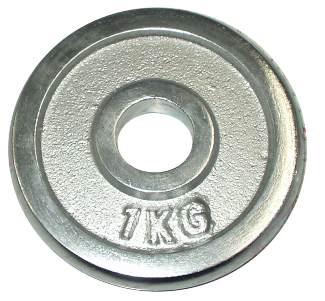Chromowana tarcza (obciążnik) do sztang  1 kg – 30 mm