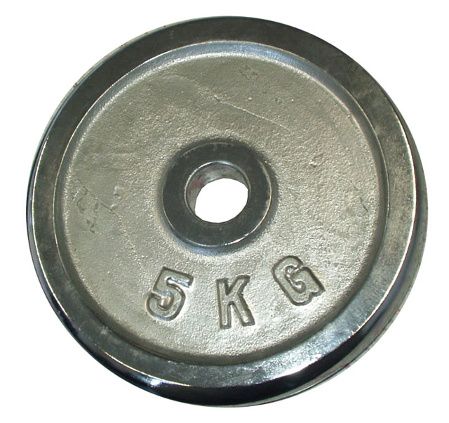Chromowana tarcza (obciążnik) do sztang  5 kg – 30 mm