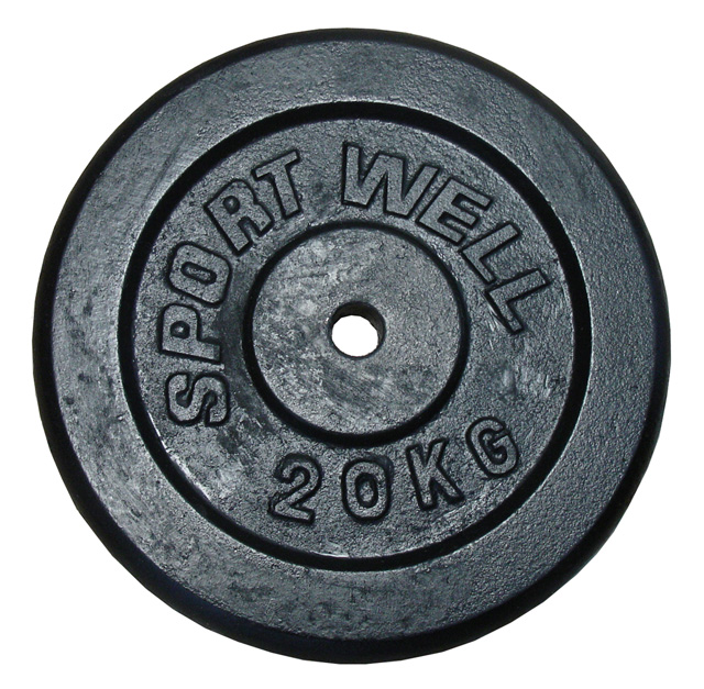 Żeliwna tarcza (obciążnik) do sztang 20 kg – 25 mm