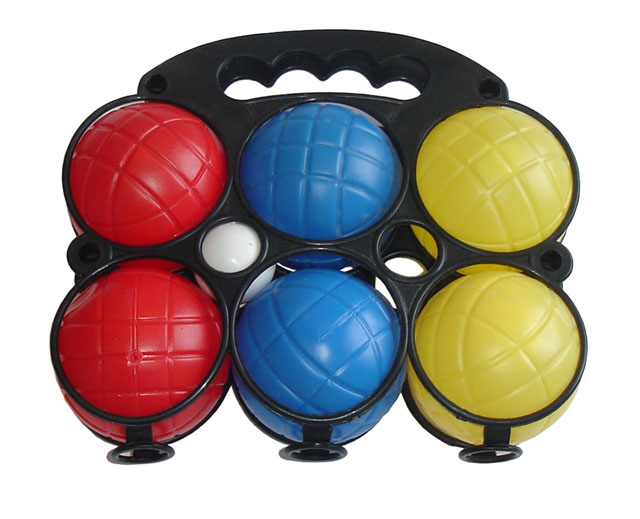 Petanque z tworzywa sztucznego, sześć kul, model KP6UH