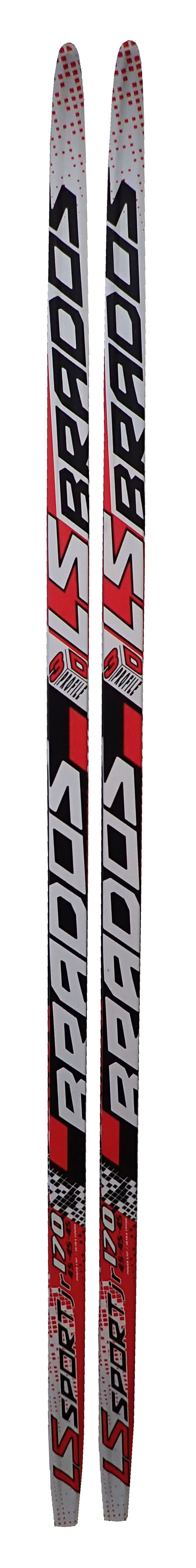 Narty biegowe z łuskami Brados LS Sport, uniwersalne, czerwone, 170 cm