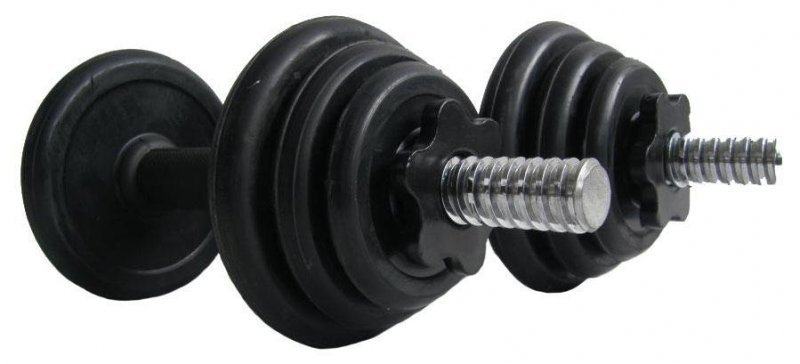 Zestaw jednoręcznych sztang ACRA z obciążnikami 2 x 7,5 kg (15 kg), gumowane