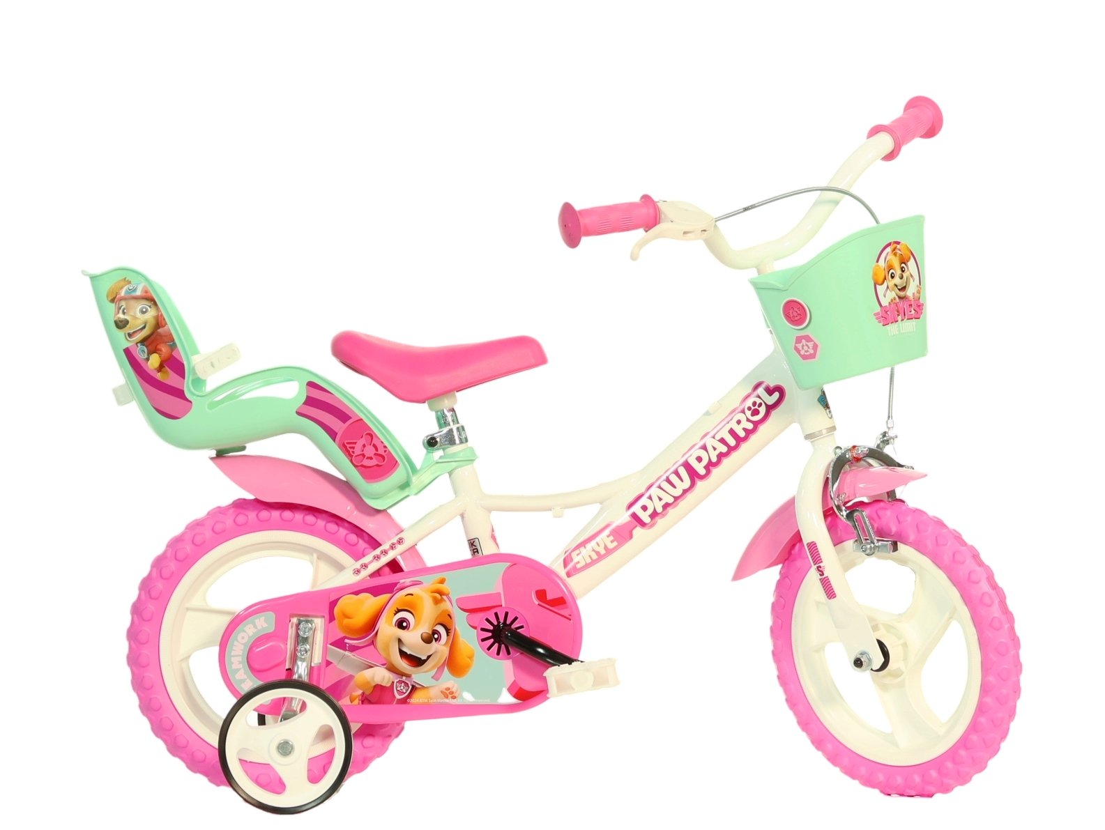 Rower dla dziewczynek 12" z akcesoriami PAW PATROL