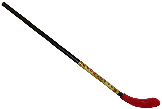 Kij do unihokeja, prosty, czerwony, 90 cm, czerwony