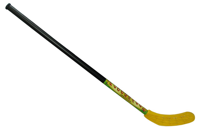 Kij do unihokeja, prosty, 95 cm, żółty