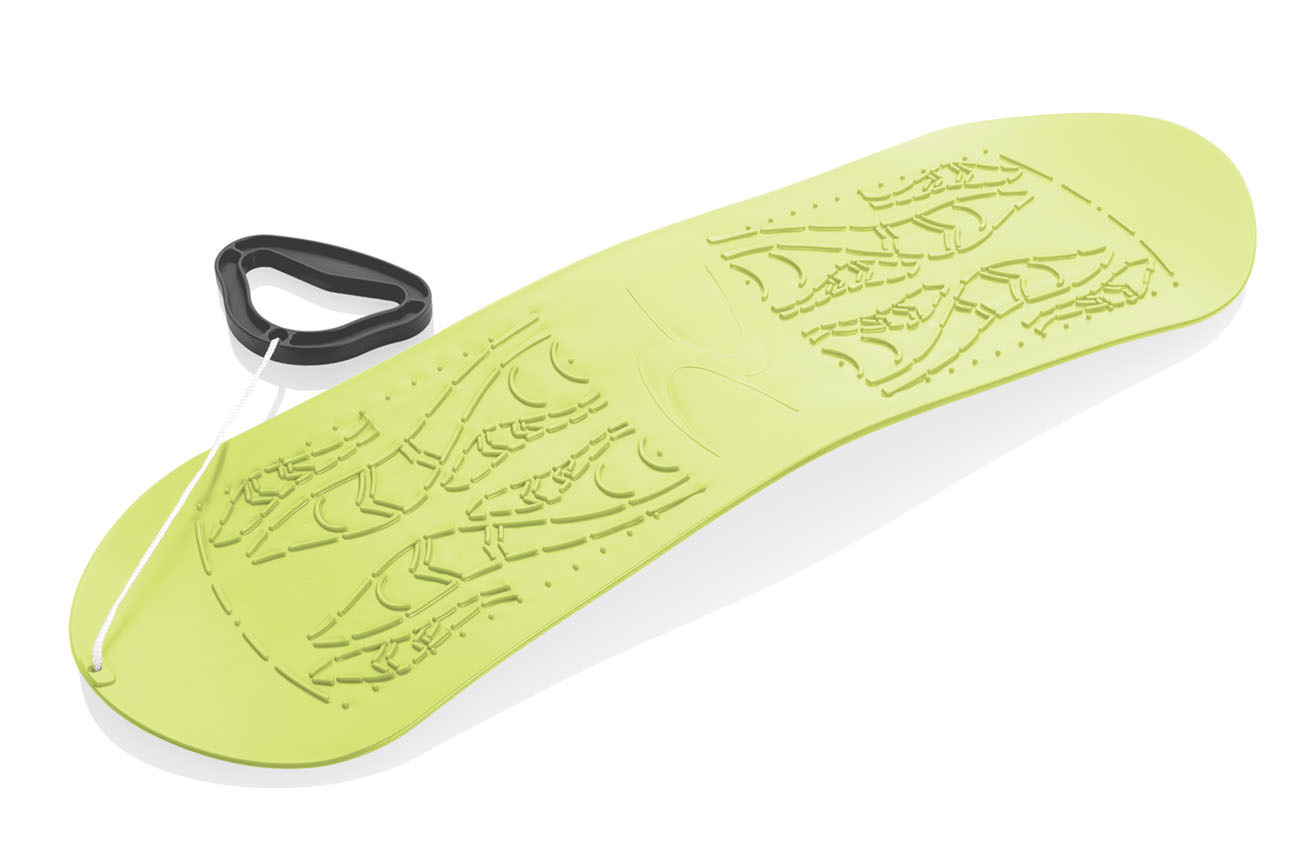 Deska snowboardowa Acra dla dzieci, z tworzywa sztucznego, model 05-A2033 – w kolorze limonkowym