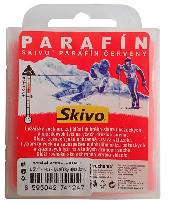 Wosk zjazdowy Skivo, czerwony, +1°C i wyżej, 40 g
