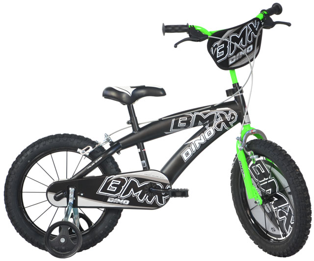 Rower dziecięcy Dino BMX 145, czarny, 14"