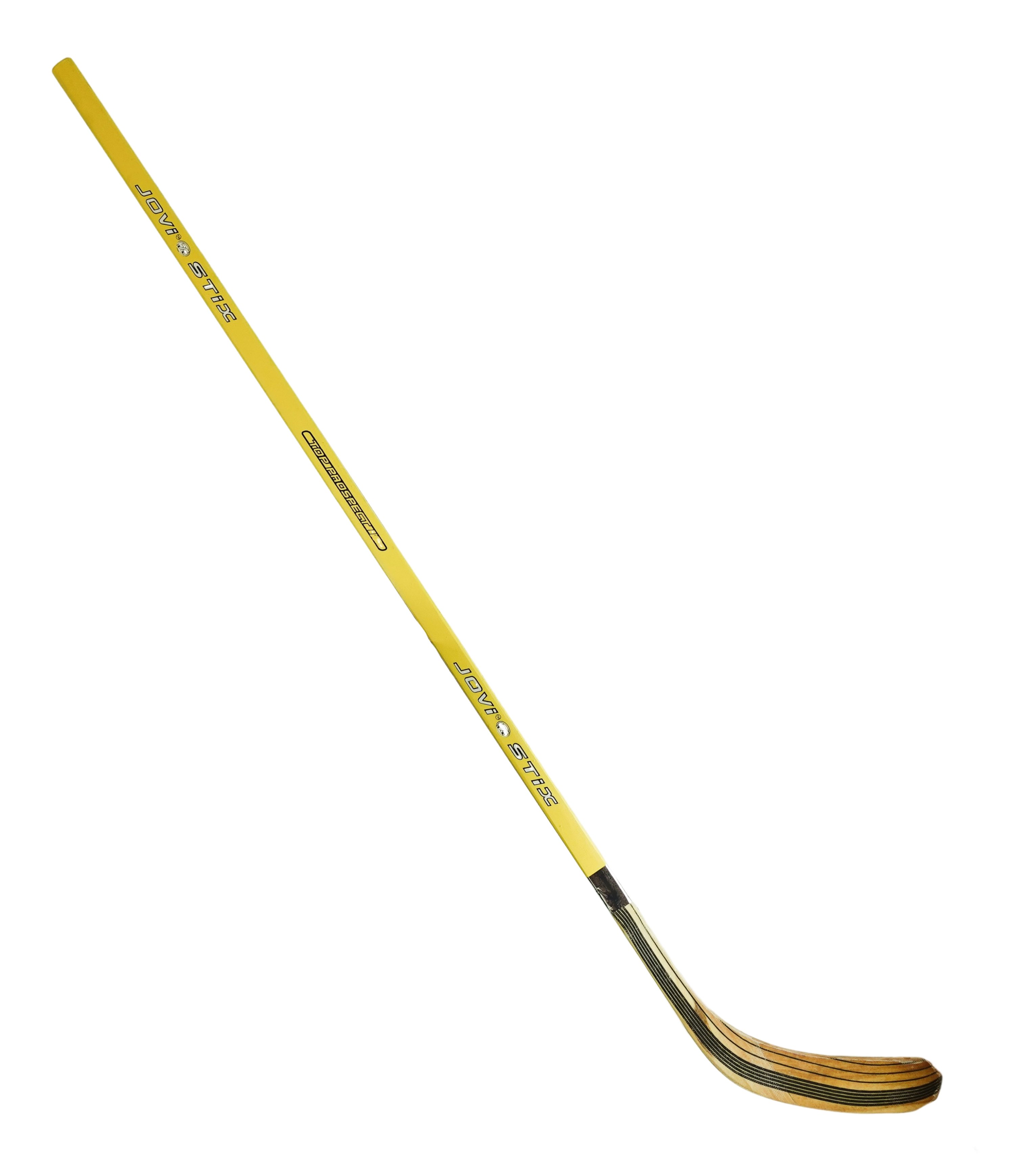 Kij hokejowy Jovi Stix 145 cm, drewniano-laminowany, praworęczny – żółty