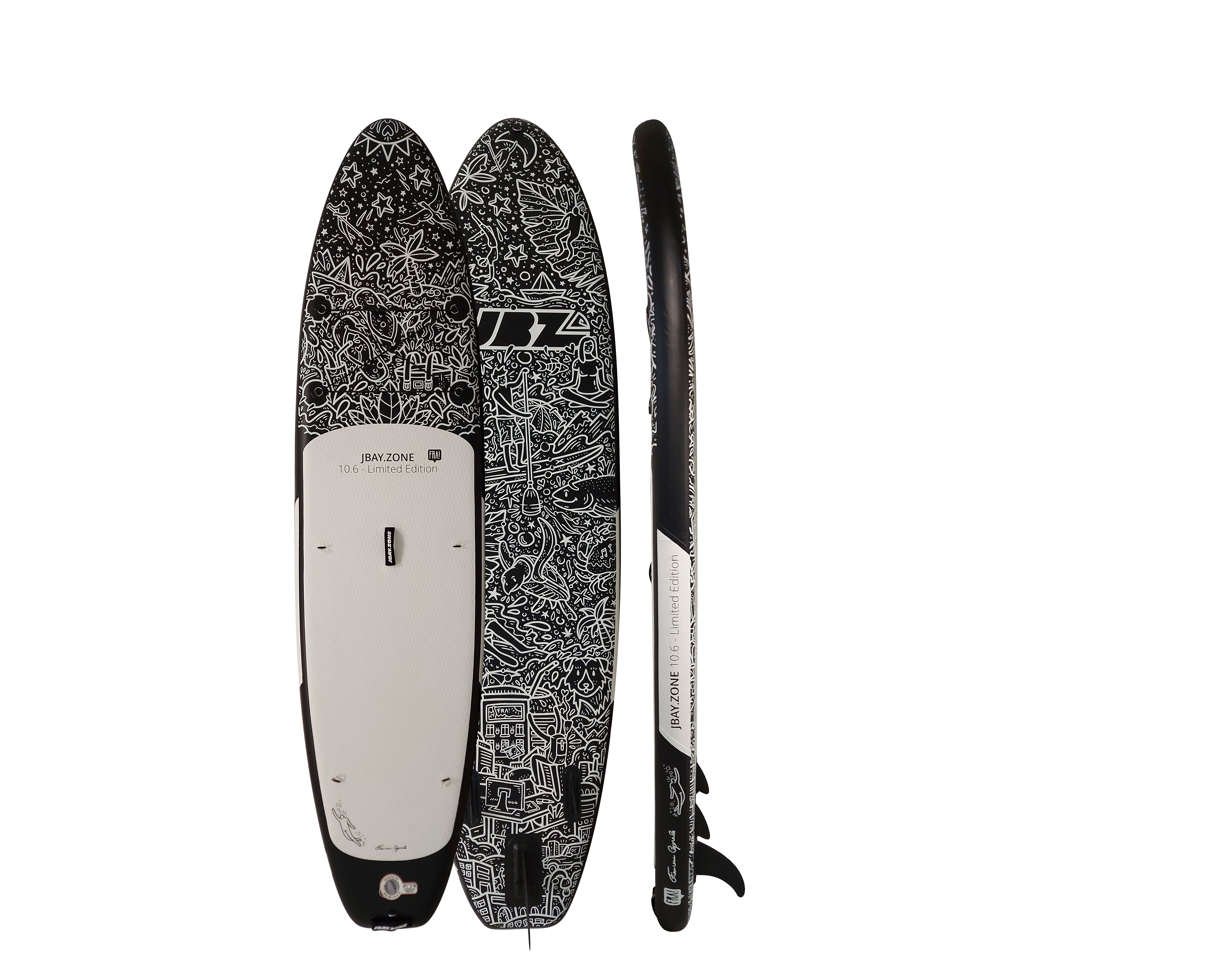 Jbay Zone FRA Black Edition 320x81x15, 145 kg Deska do paddleboardingu Artistic