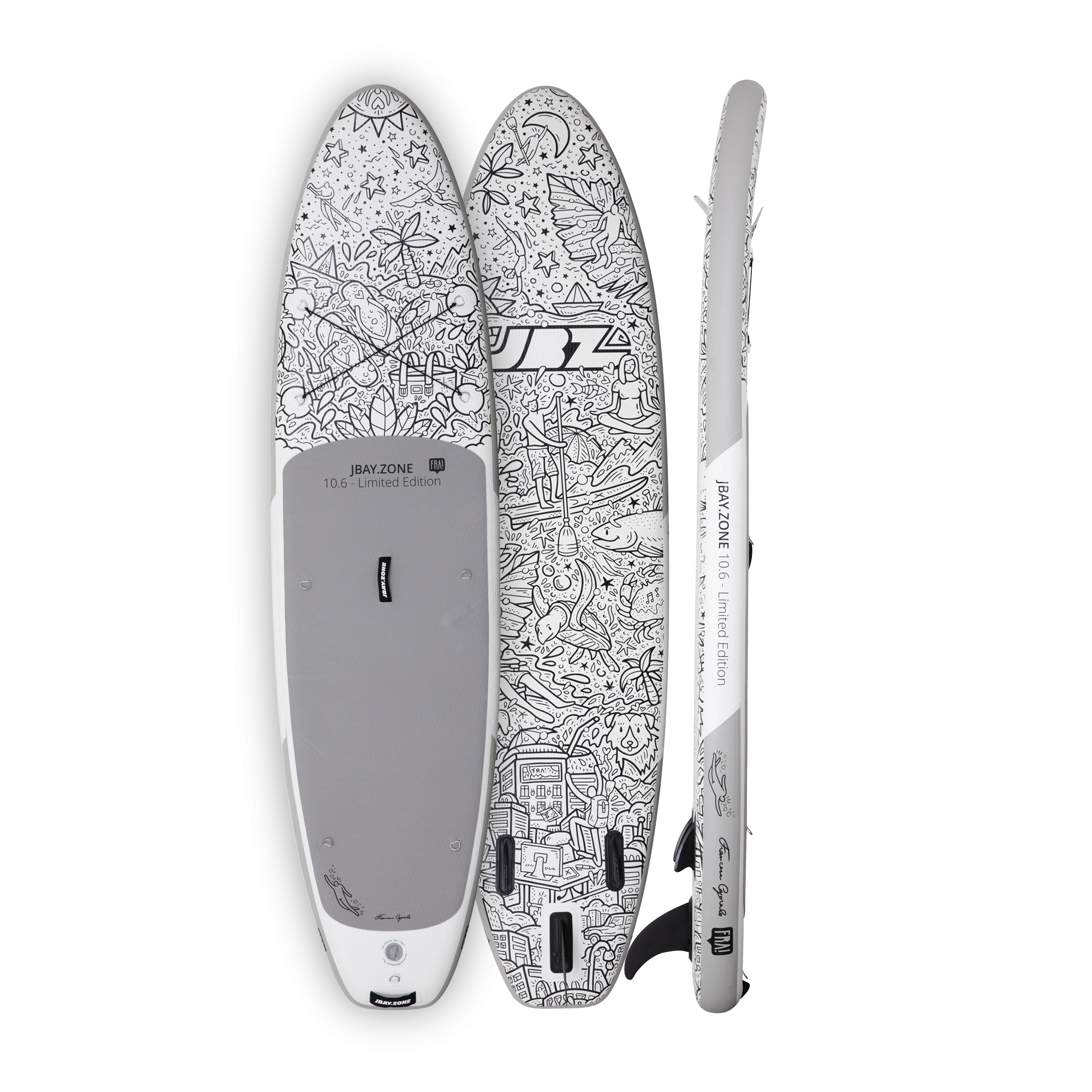 Jbay Zone FRA Limited Edition 320x81x15, 145 kg Deska do paddleboardingu Artistic