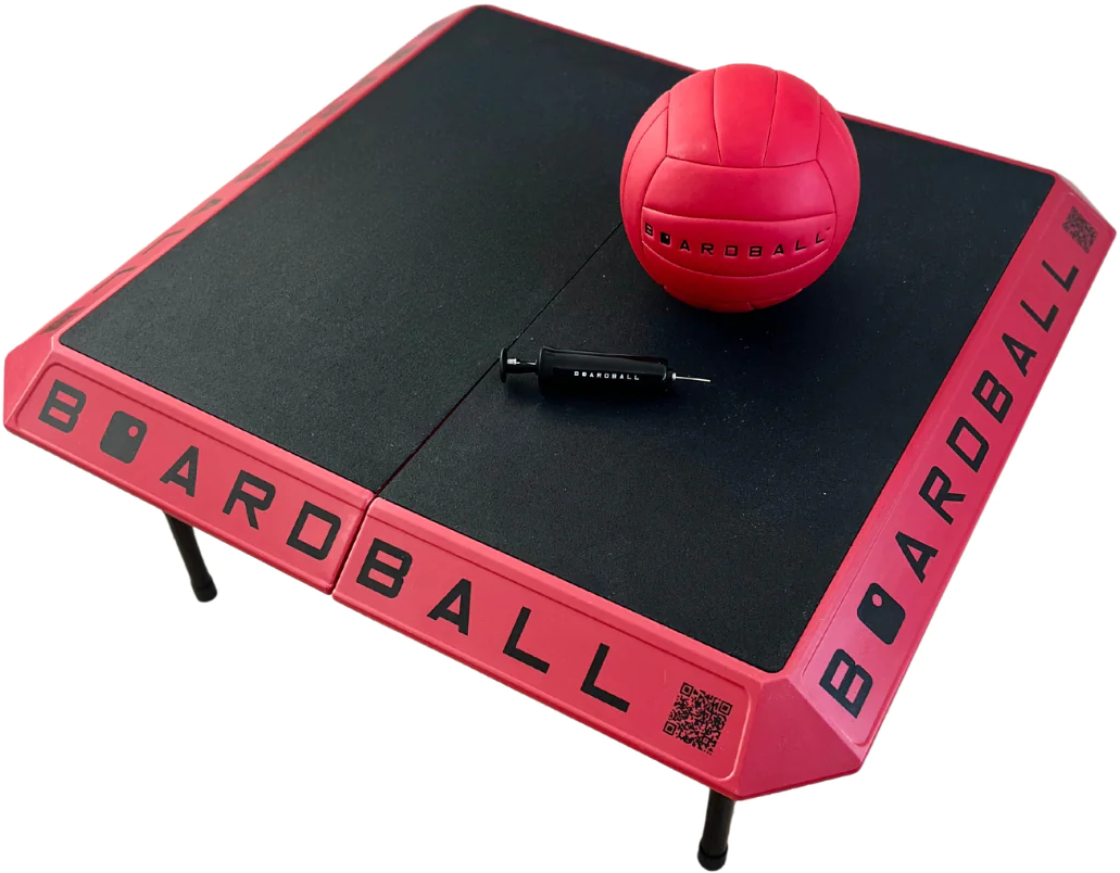 Zestaw do boardballu – plansza, piłka, ręczna pompka