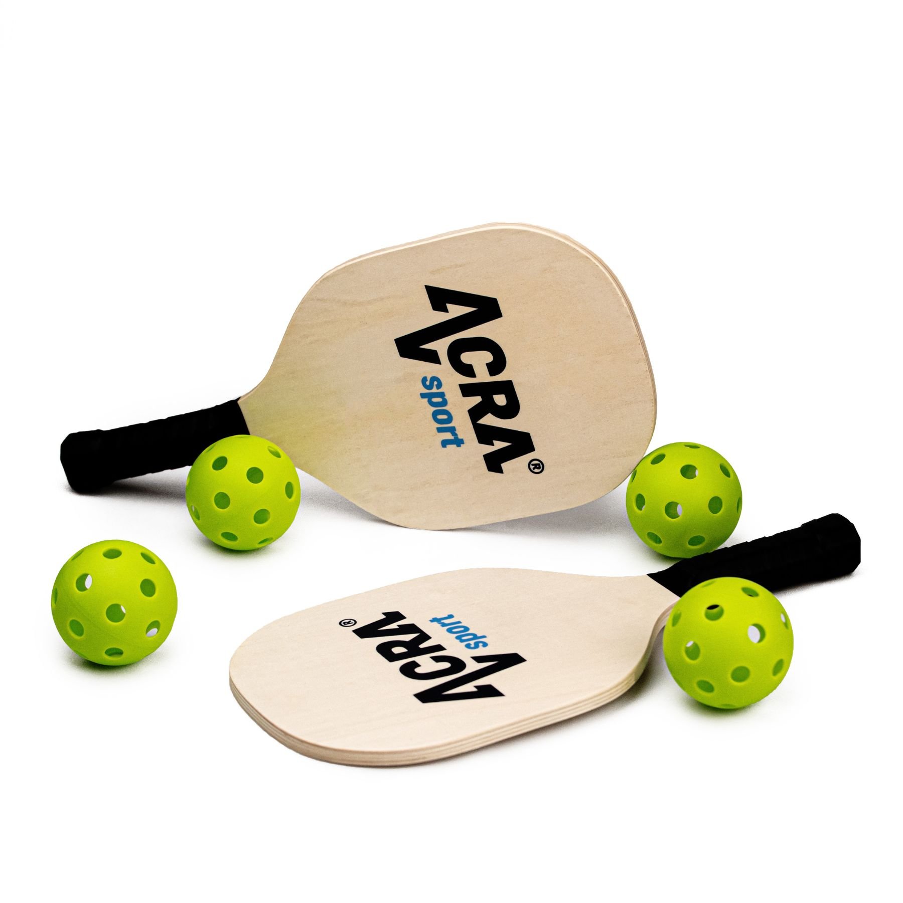 Zestaw do pickleballu Acra, 2 rakiety i 4 piłki