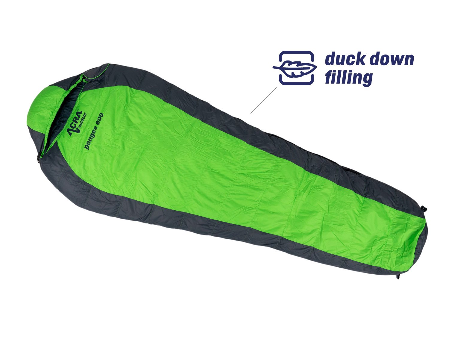 Śpiwór puchowy Acra Pongee 800 – 210 cm, puch kaczy