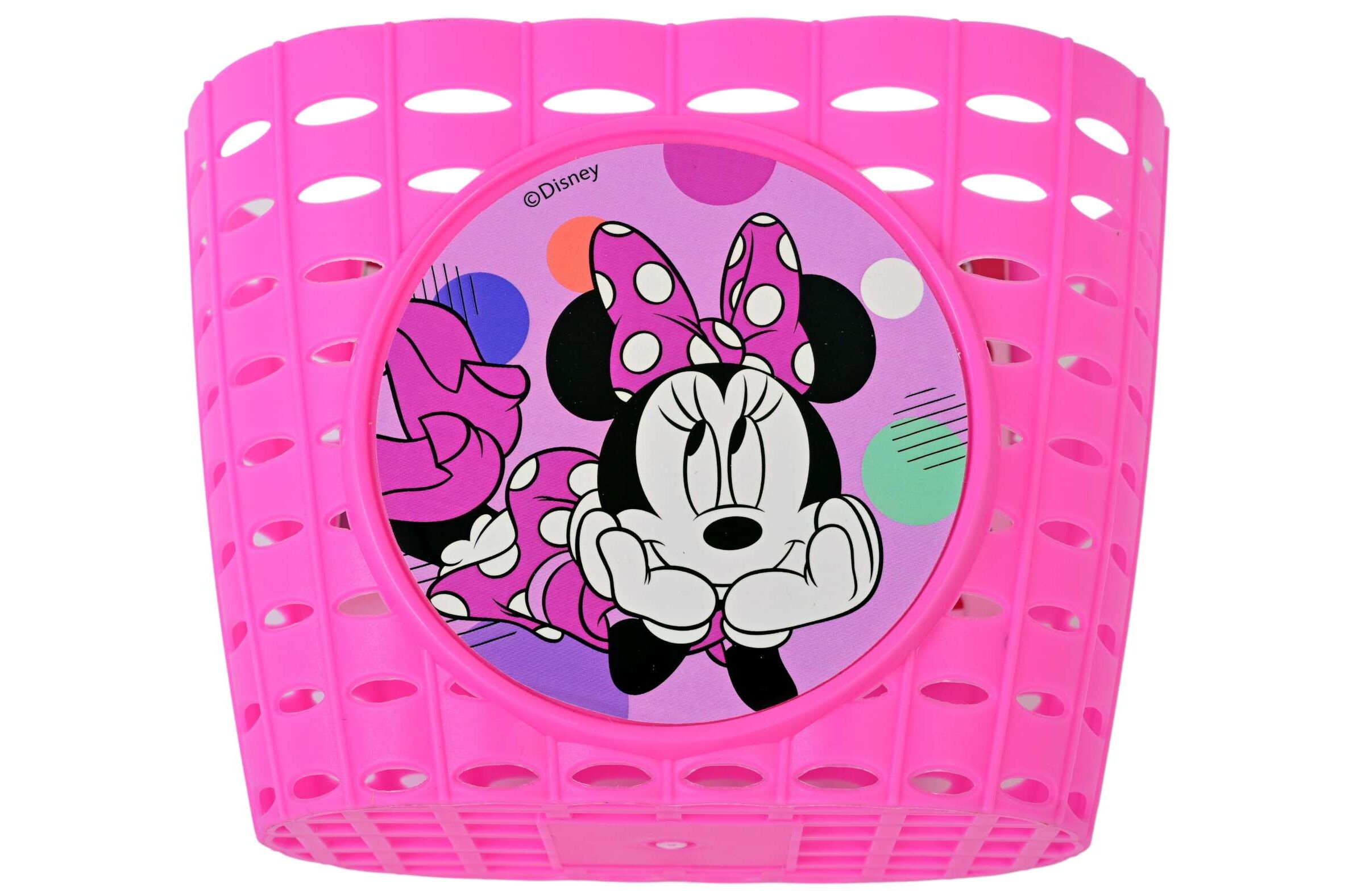 Koszyk rowerowy Volare Minnie, różowy