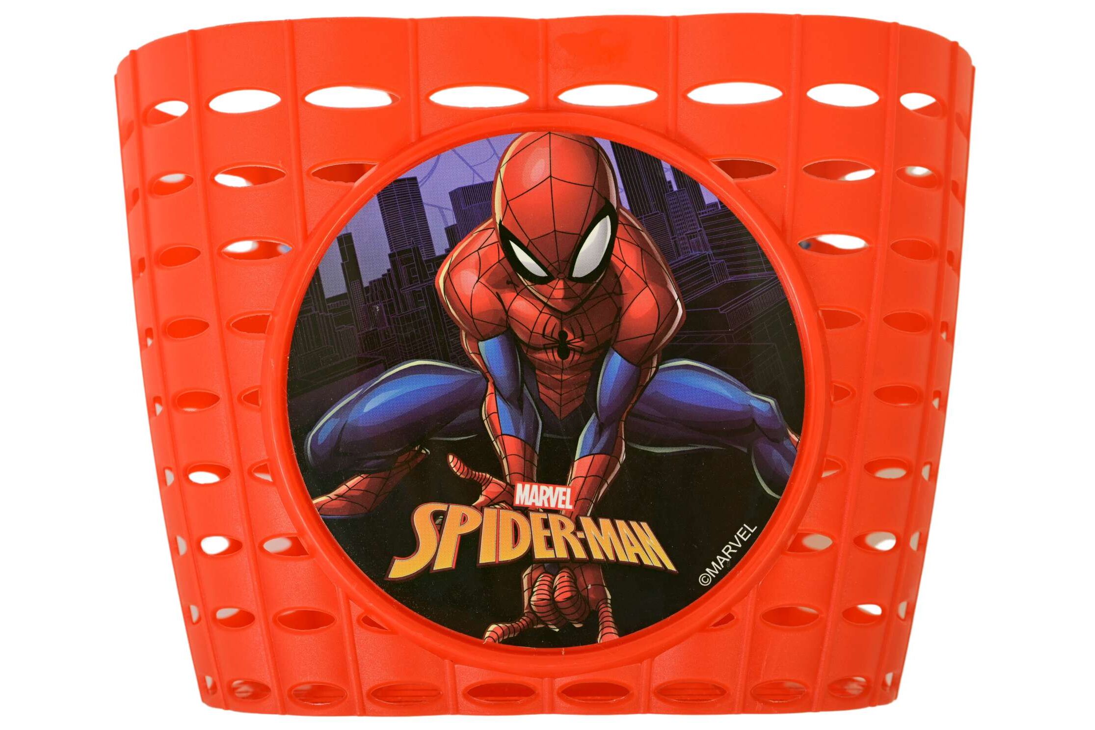 Koszyk rowerowy Volare Spiderman, czerwony