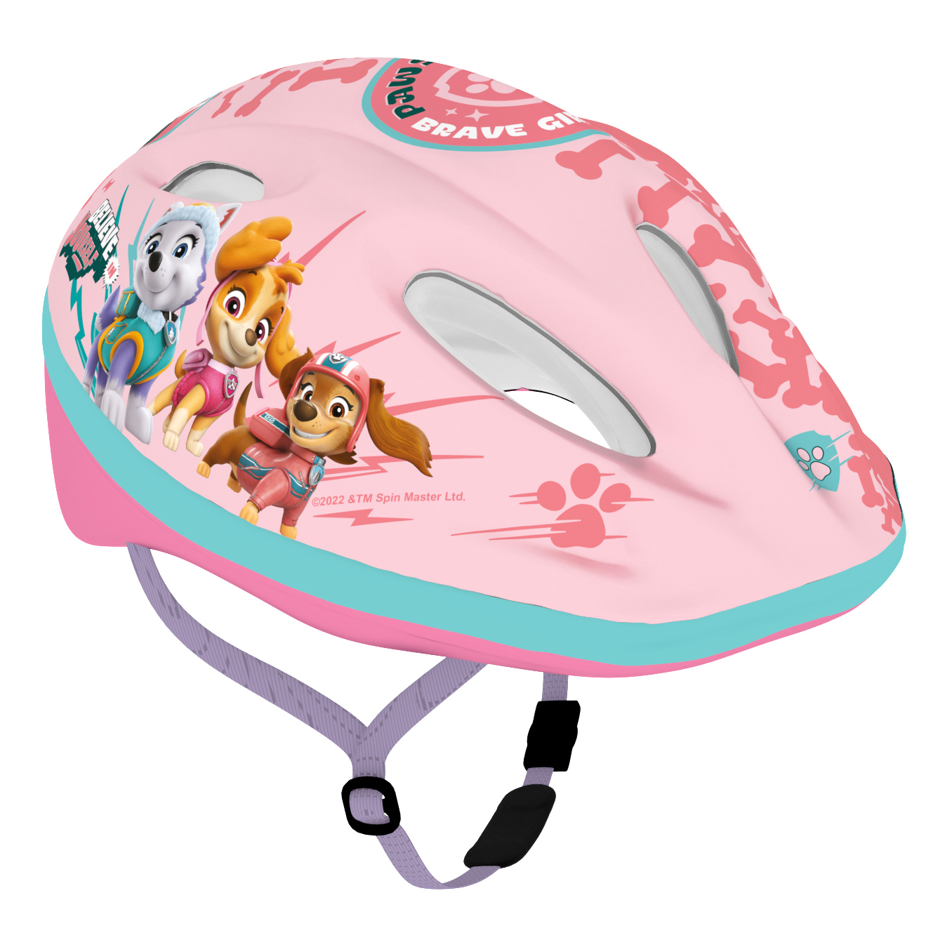 Kask rowerowy Paw Patrol, różowy, 52–56 cm