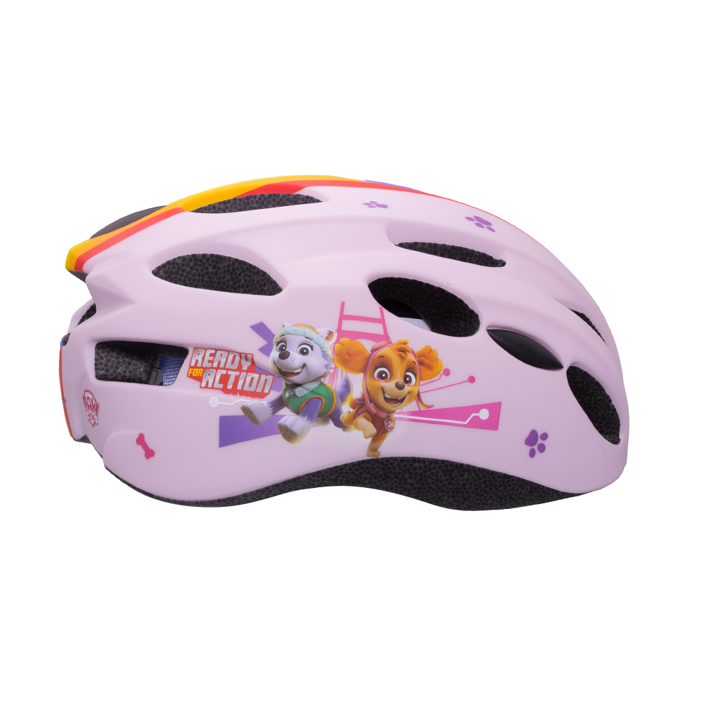 Kask rowerowy Paw Patrol, różowy, rozmiar M (52–56 cm), technologia IN-MOLD
