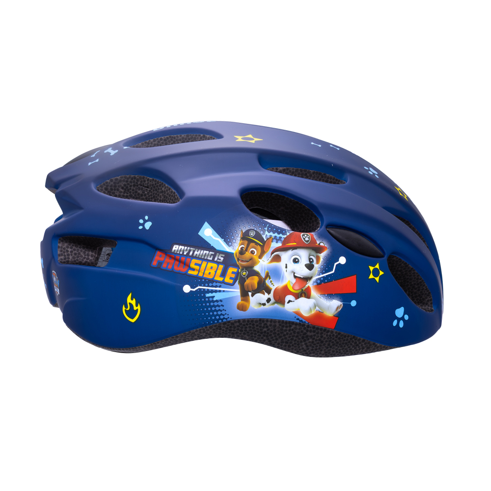 Kask rowerowy Paw Patrol, niebieski, rozmiar M (52–56 cm), technologia IN-MOLD