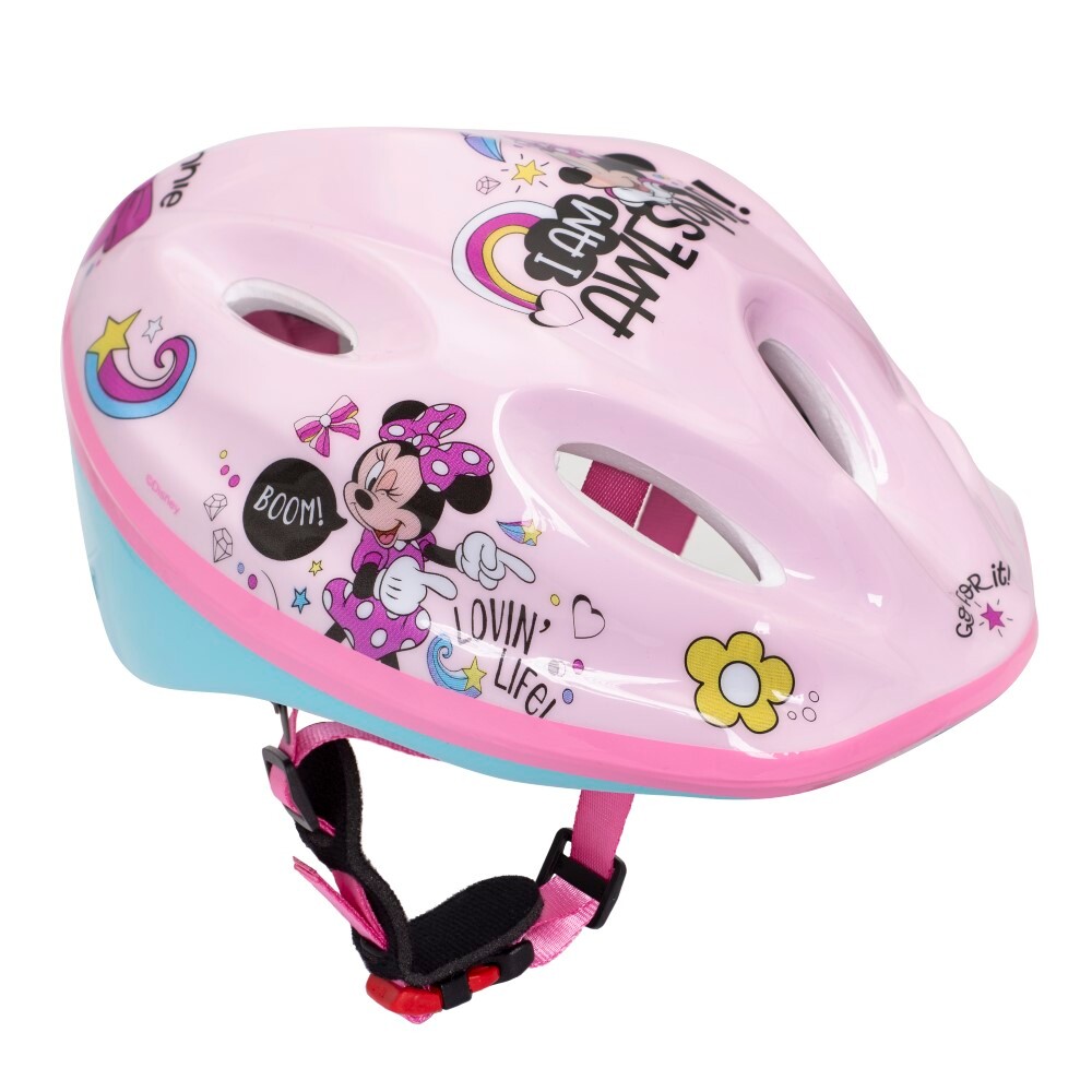 Kask rowerowy Minnie, różowy, 52–56 cm