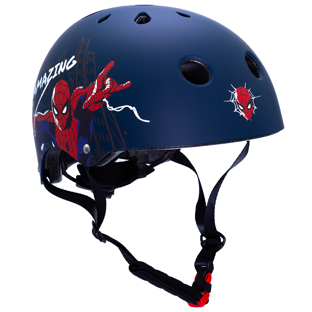 Kask sportowy Spiderman, niebieski, rozmiar M (52–56 cm)