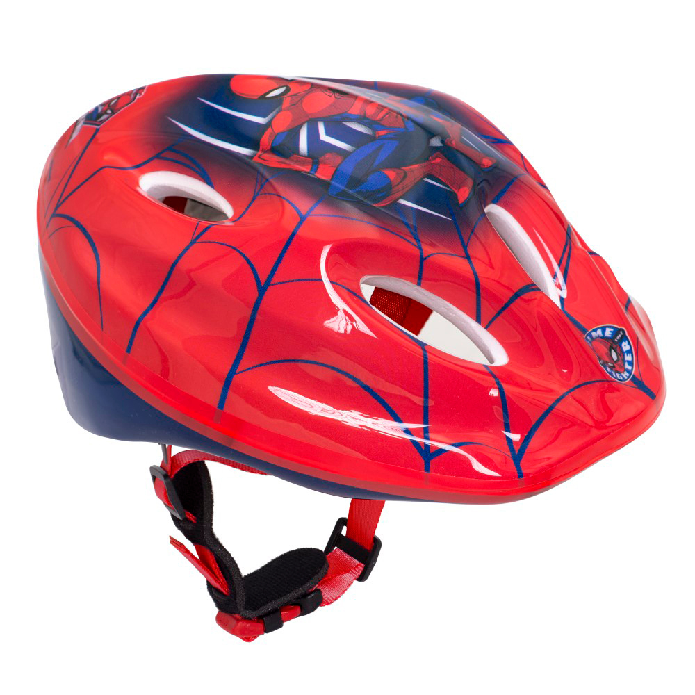 Kask rowerowy Spiderman, czerwony, 52–56 cm