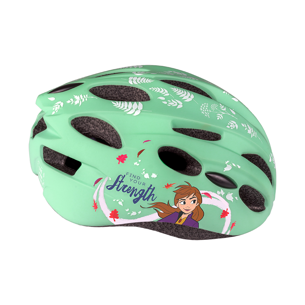Kask rowerowy Frozen 2, zielony, rozmiar M (52–56 cm), technologia IN-MOLD