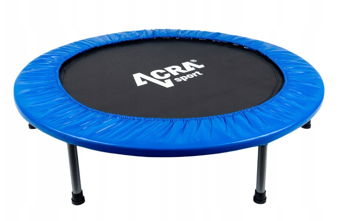 Trampolina 100 cm, do użytku wewnątrz i na zewnątrz – niebieska
