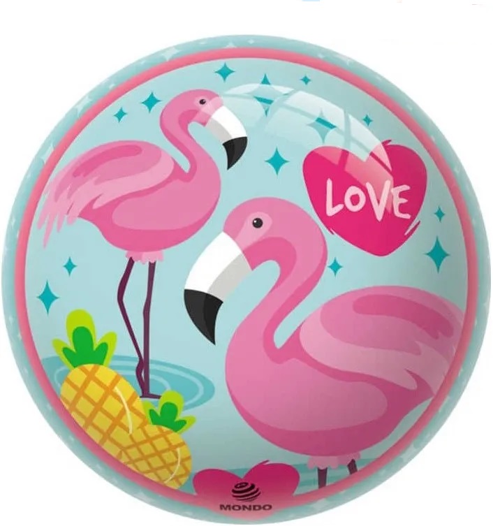 Piłka z nadrukiem FLAMINGO – flaming 230 mm